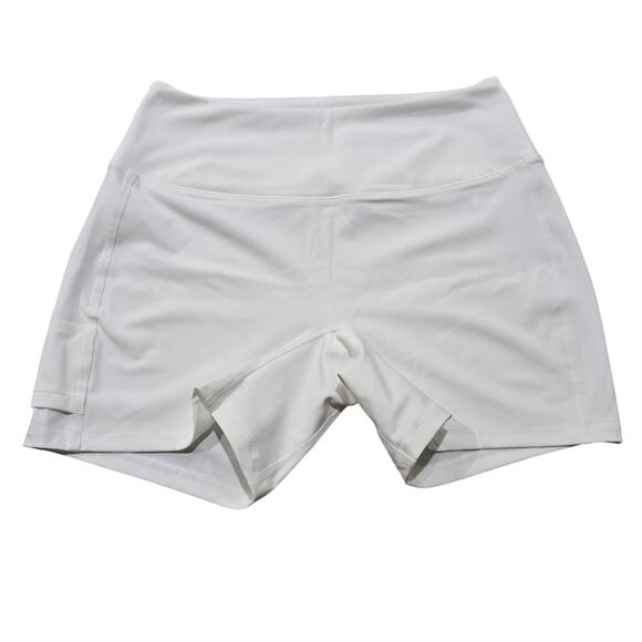 Peter Millar White Form Fitting Biking Exercise Yoga Workout Women's Shorts - Picture 1 of 9